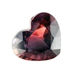 Zaffiro bicolore certificato GIA, Nature 1,15ct non trattato, rosa porpora con taglio a cuore