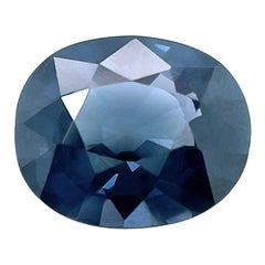 2,33 ct Spinello di titanio naturale certificato GIA Grigio Blu Taglio Ovale Gemma