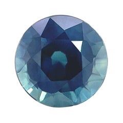 1.03ct GIA certificato Zaffiro blu non trattato taglio rotondo Gemma rara Vvs