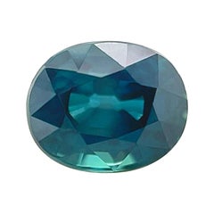 Zaffiro naturale blu scuro 1,02ct certificato GIA 5,8x4,7mm ovale non trattato