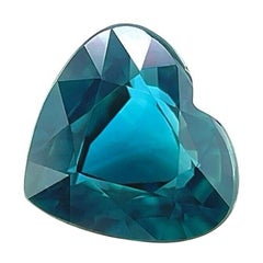 GIA certificato Nature 1,02ct Zaffiro Greene & Greene non trattato 5,9x6,6mm Taglio Cuore