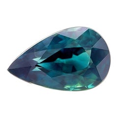 Gia zertifizierter 1,06 Karat natürlicher grüner blauer Teal Saphir unbehandelter birnenförmiger Tropfen
