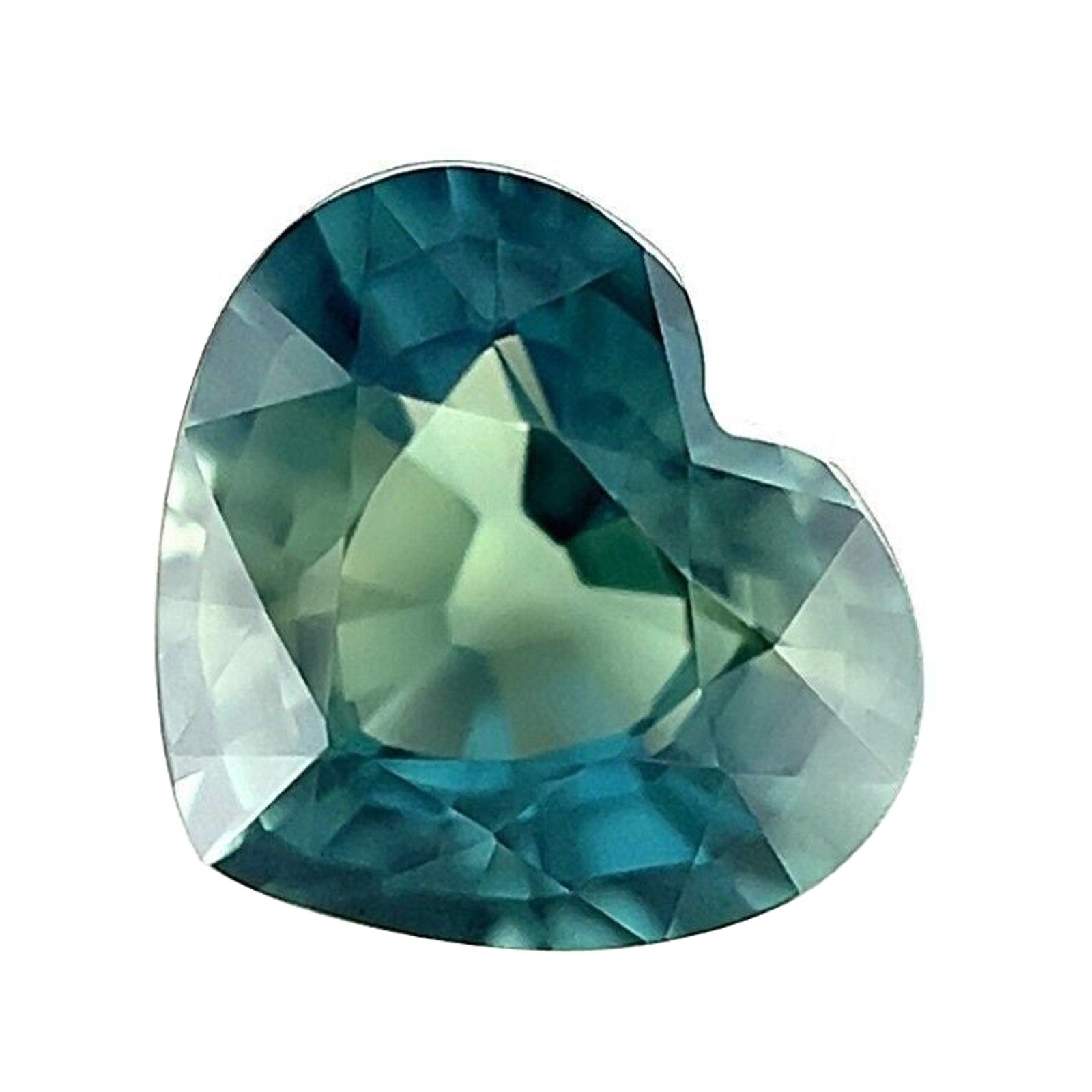 Natural 1.05ct Untreated Green Blue Sapphire Gia Certified Unheated Heart Cut If
