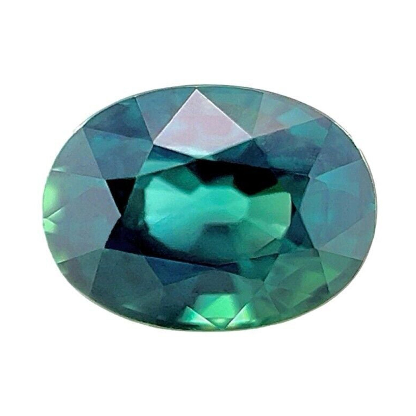 GIA certificato 1,11ct Zaffiro blu verde intenso non riscaldato taglio ovale non trattato