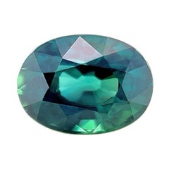 Gema no tratada de zafiro azul verde profundo no calentado, talla oval, certificada por Gia de 1,11 quilates