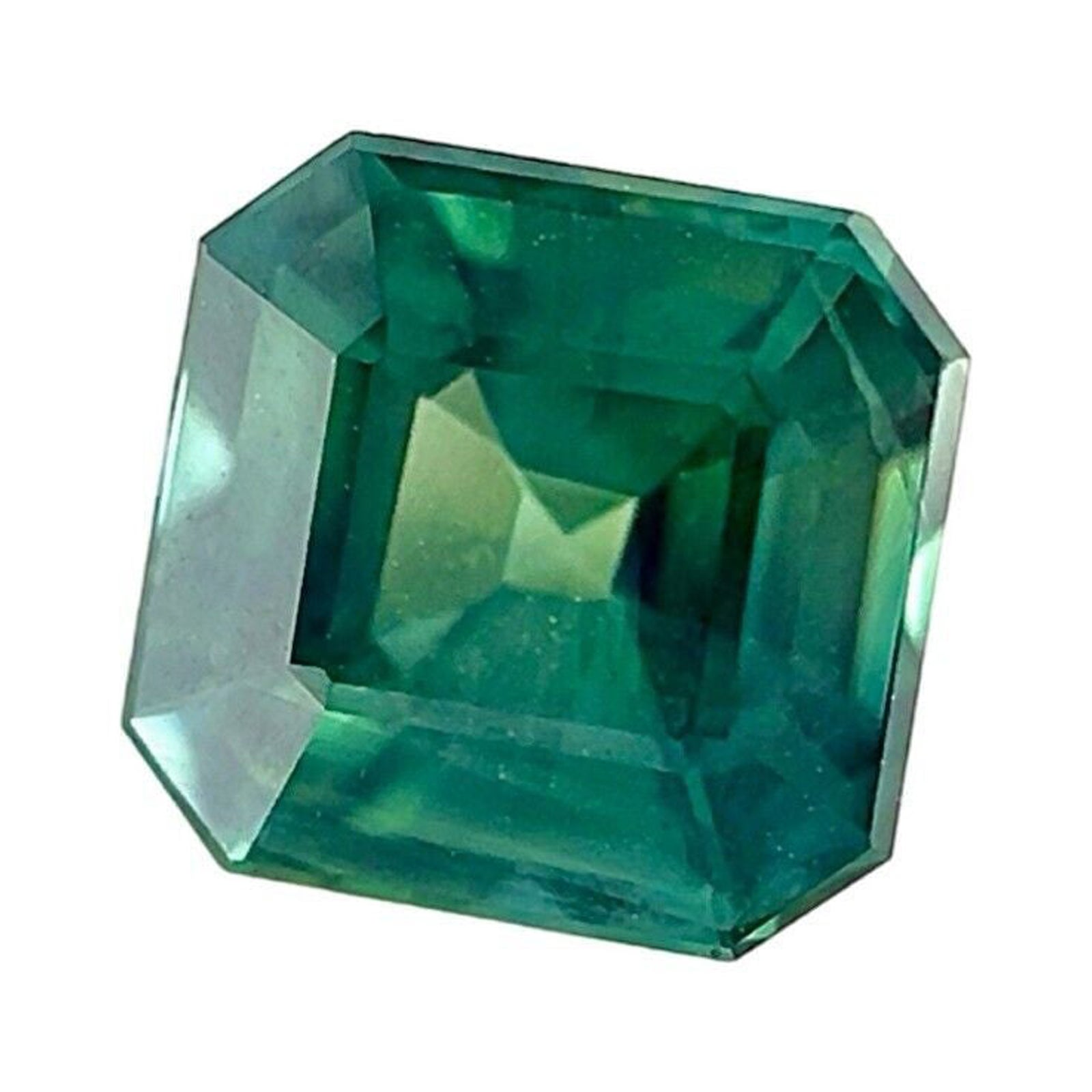 GIA Certified 1.04ct Sapphire Octagon Natural Green Blue Untreated 5.6x5.3mm