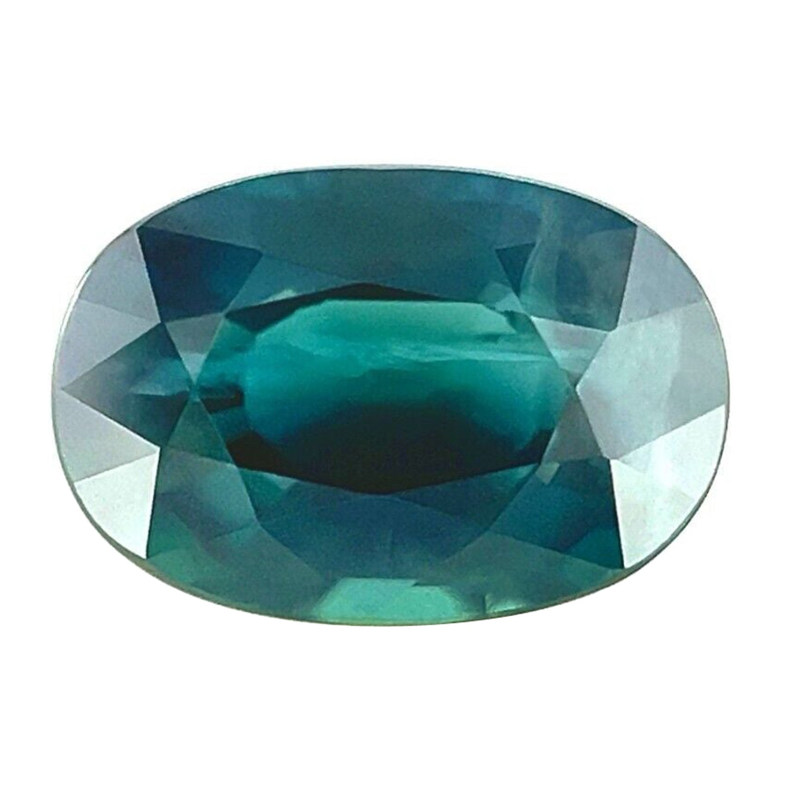 Gia Certified 1.36ct Green Blue Teal Rare Sapphire 7.9x5.4mm Oval Cut Gem For Sale