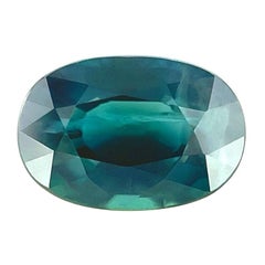 Gia Certificado 1,36ct Zafiro Raro Verde Azul Teal 7,9x5,4mm Gema Talla Ovalada