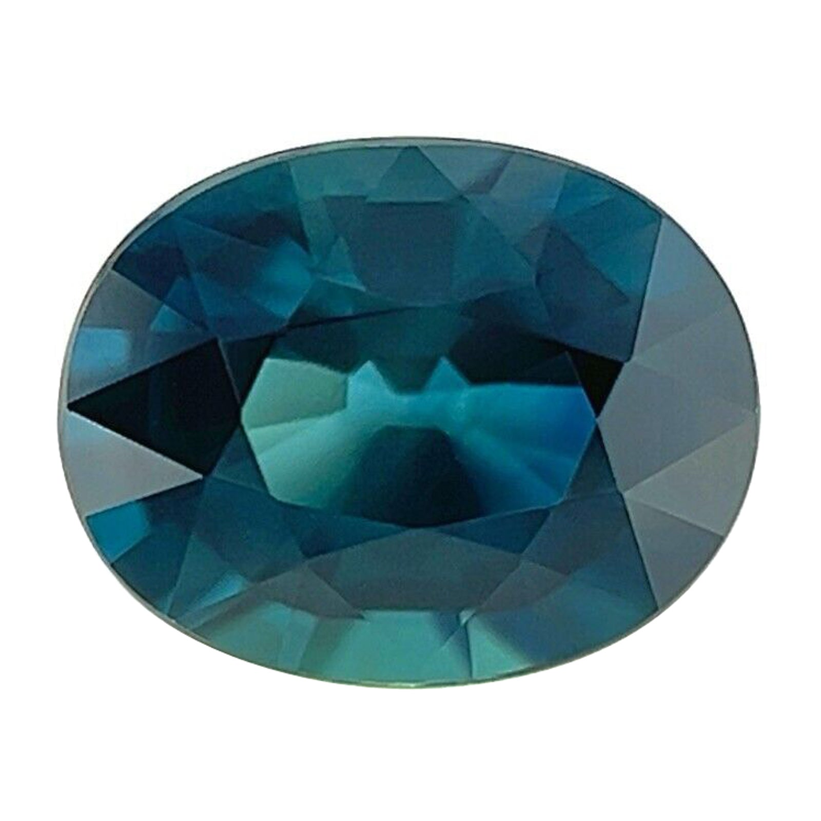 GIA Certified 1.11ct Sapphire Natural Vivid Blue Green Untreated 6.7x5.2mm If