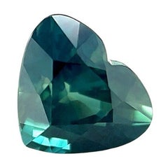 Natural 1.04ct Sapphire Untreated Heart Cut Green Blue Gia Certified No Heat Gem