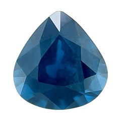 GIA Certificato Spinello Blu Cobalto Naturale 0.66ct Vivido Taglio a Goccia Pera Gemma Rara