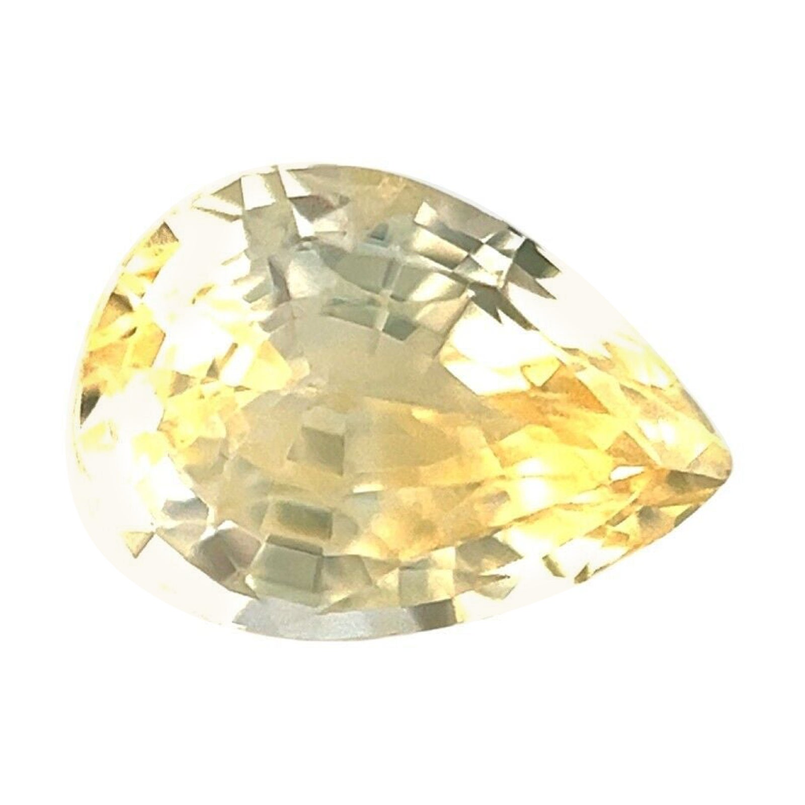 Gia Certified 1.18ct Ceylon Yellow Sapphire Untreated Pear Teardrop Cut Gem