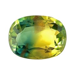 Nature 1,02ct Zaffiro bicolore non trattato certificato GIA Gemma taglio cuscino