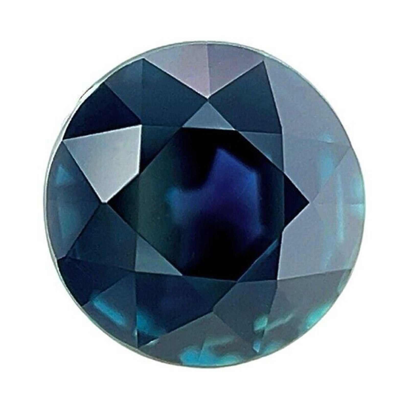 Gia Certified 1.02ct Untreated Dark Blue Sapphire Round Cut Untreated Loose Gem