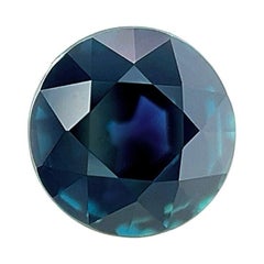 Gia zertifiziert 1,02ct unbehandelt dunkelblauer Saphir Rundschliff unbehandelt lose Edelstein