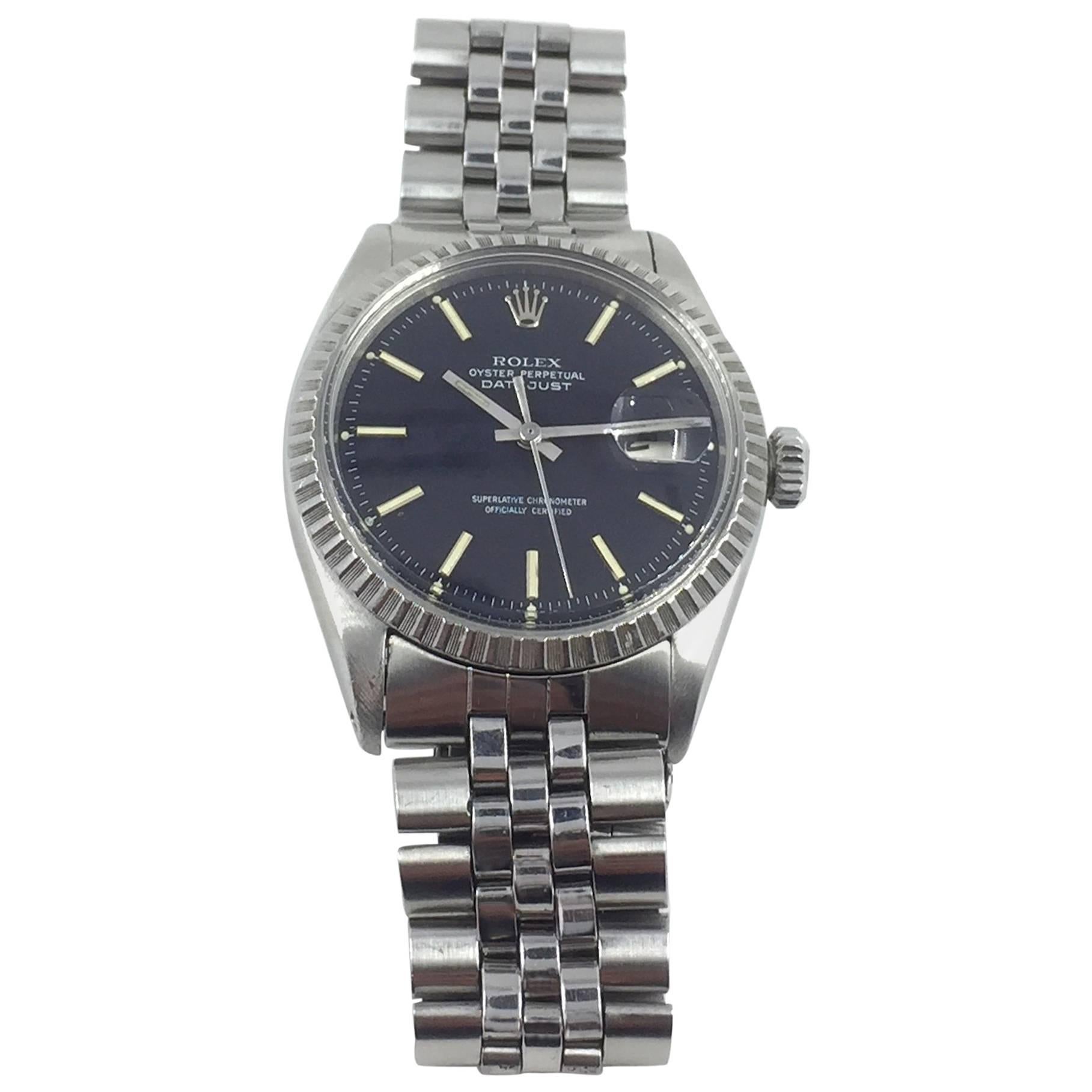 Rolex Stainless Steel Oyster Perpetual Datejust Automatic Wristwatch
