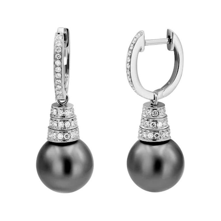 Every Day Pearl Diamond White 14k Gold Earrings  for Her