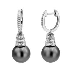 Boucles d'oreilles en or 14k Every Day perle diamant blanc  pour elle