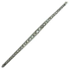 Antique Art Deco French Diamond Platinum and Gold Barrette Brooch