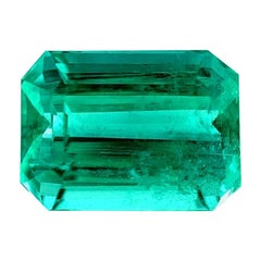 3,30ct GIA CERTIFICATO Smeraldo Verde VIVIDO Naturale Taglio Smeraldo Ottagonale Gemma Sciolta