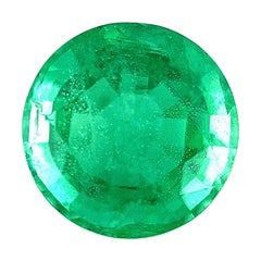 GIA CERTIFIED 2.45ct Natürlicher VIVID Grüner Sambischer Smaragd Rundschliff Edelstein 8.5mm