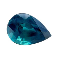 3.08Ct Nature Deep Blue Green Teal Sapphire Pear Teardrop Cut 10.8X7.5Mm Gemma