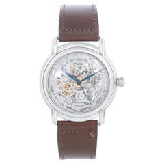 Hermes Stainless Steel Sesame TGM Skeleton Watch Ref. SM1.710