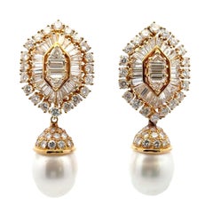 Orecchini Van Cleef & Arpels del 1970 con diamanti e perle dei mari del sud staccabili