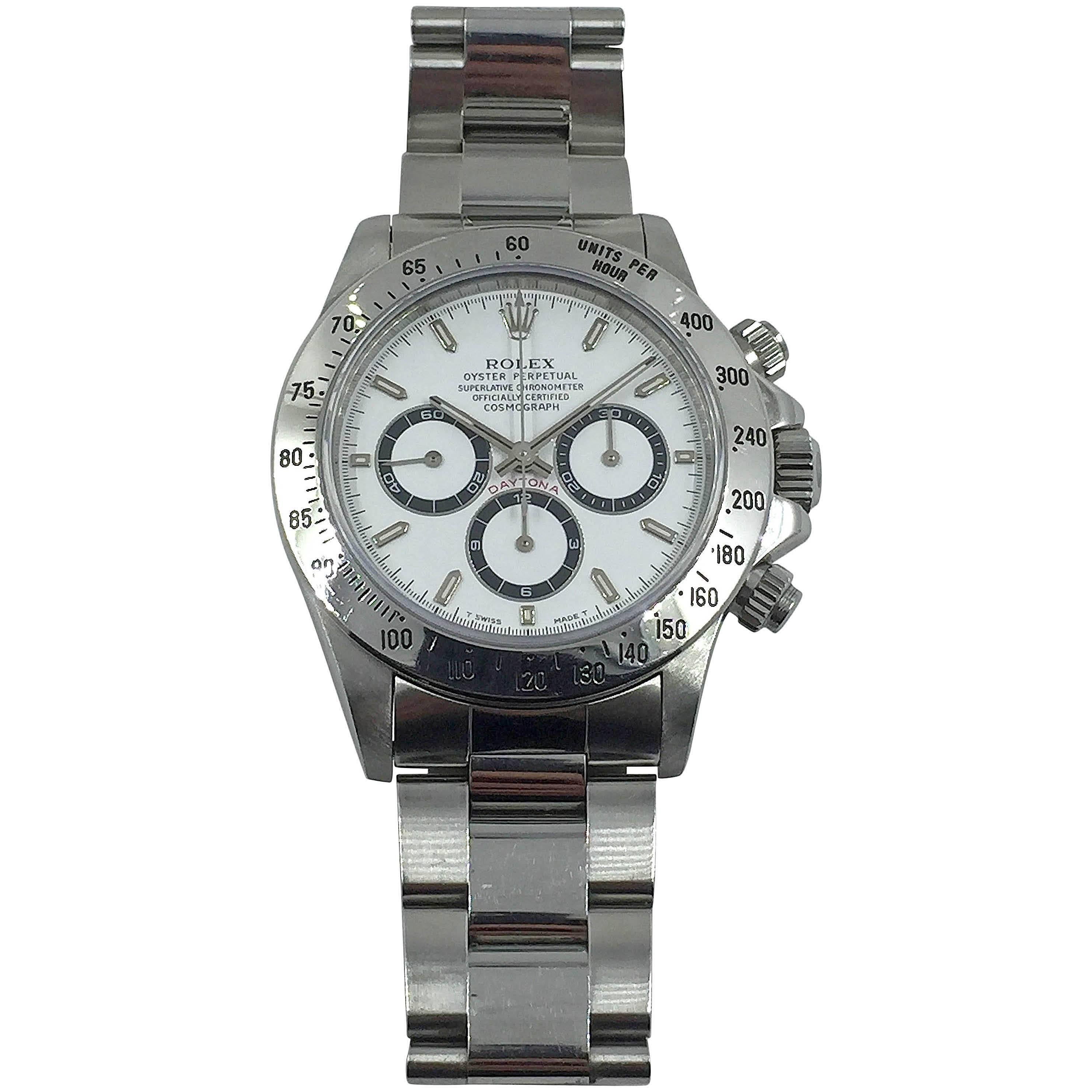 Rolex Stainless Steel Oyster Perpetual Daytona Cosmograph Wristwatch