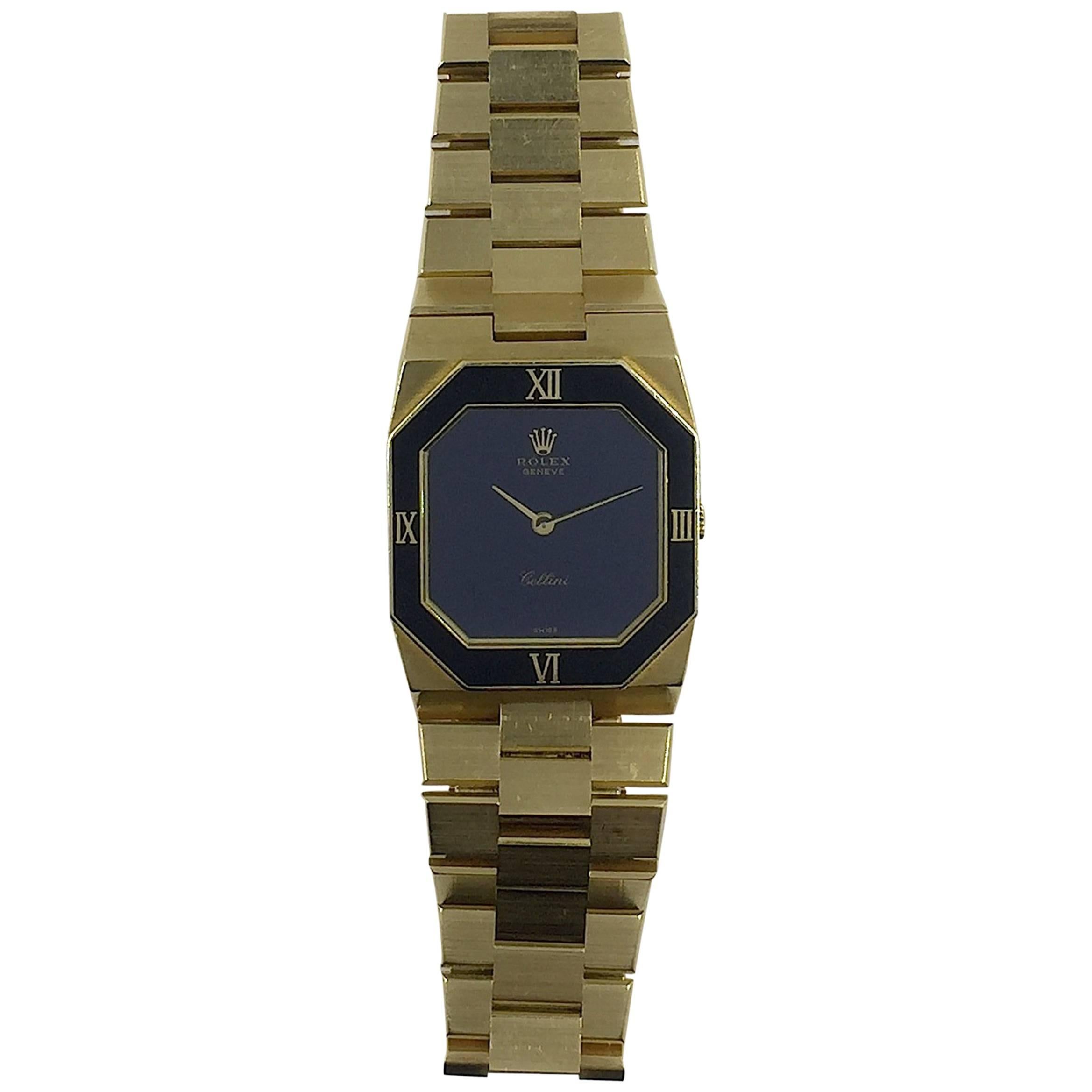Rolex Yellow Gold Cellini Manual Wind Wristwatch For Sale