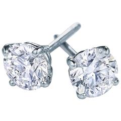 6.01 Carats Diamond Studs Earrings in 18 karat white gold 1