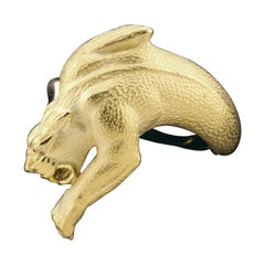 Carrera Y Carrera Diamond 18K Yellow Gold Panther Ring Size 6