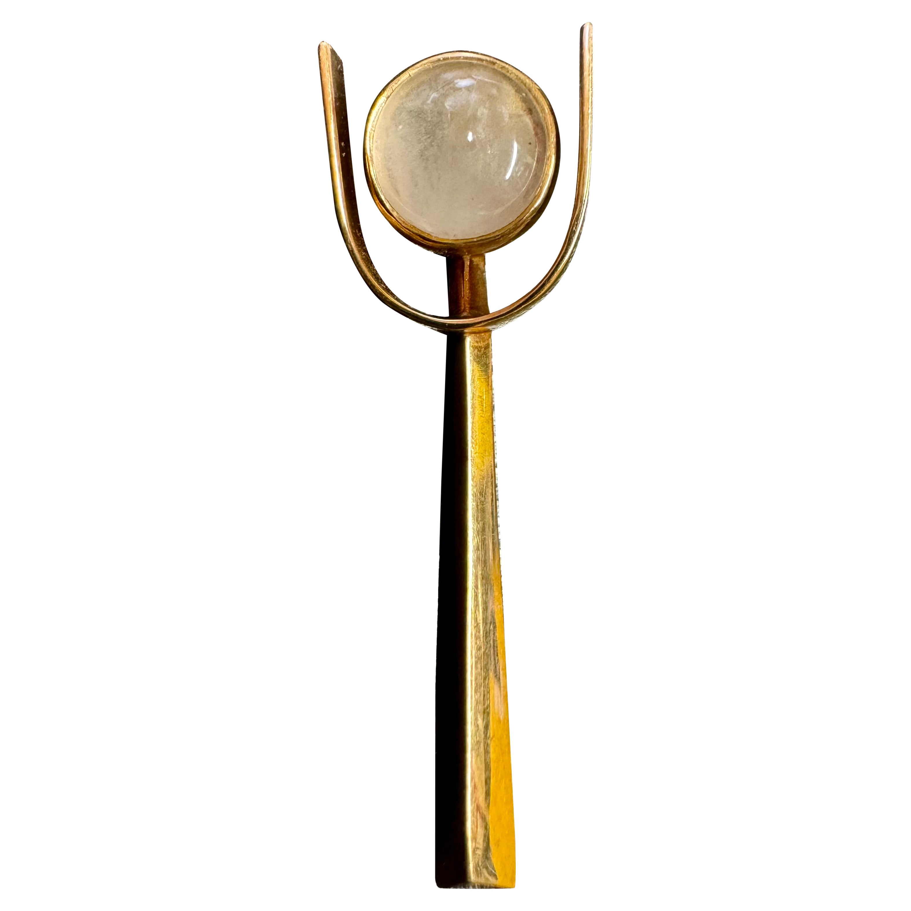 14 Karat Gold Eero Rislakki Stone Brooches Made in Finland