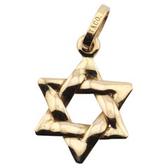 Tiffany & Co. 18k Yellow Gold Star of David Pendant Charm