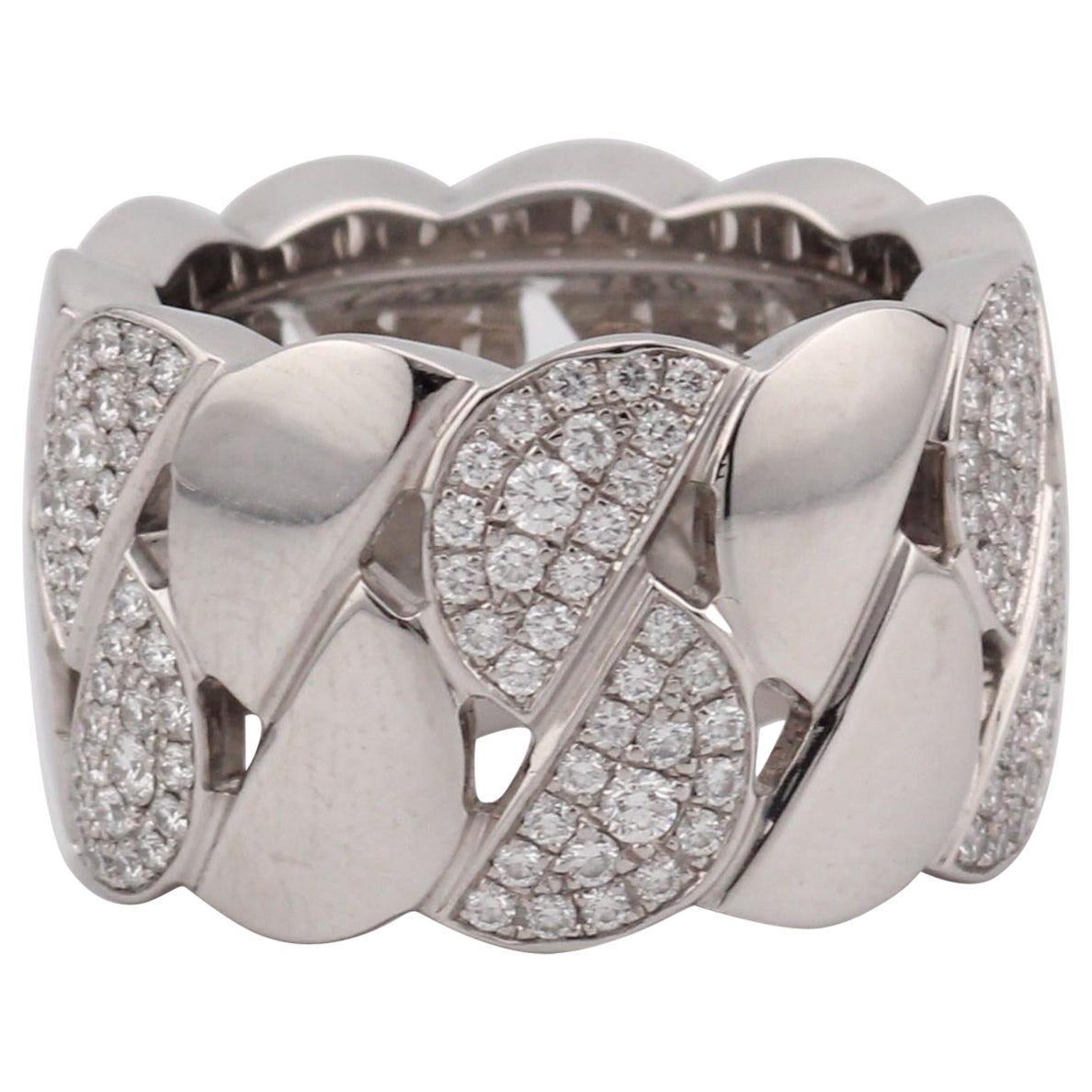 Anillo Cartier La Dona XL Oro Blanco 18K Diamante Talla 51