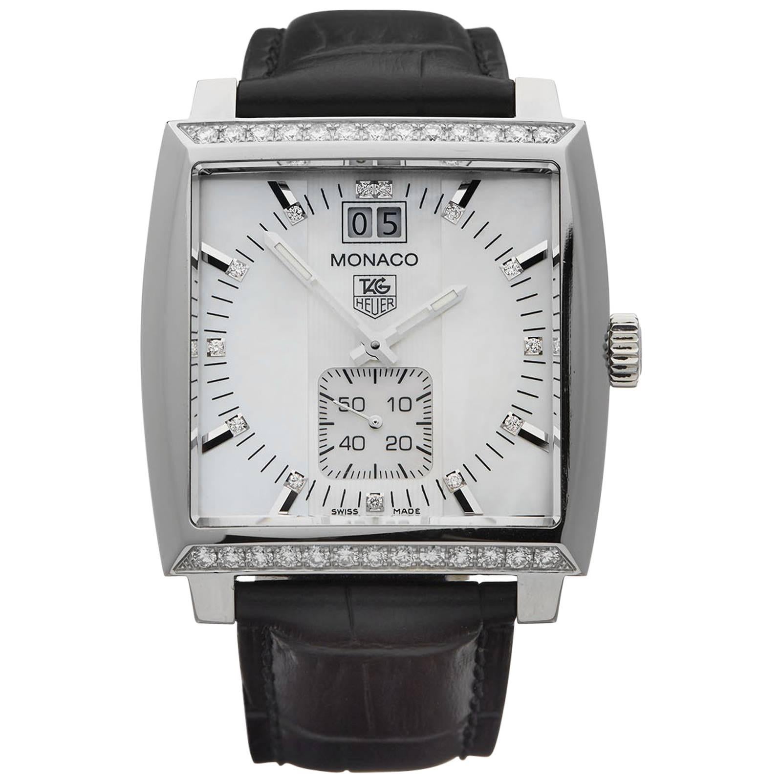 Tag Heuer Ladies Stainless Steel Monaco Quartz Wristwatch WAW1313 