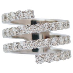F/G Color, VVS1 Clarity 3.72 Carats Diamonds, 18 Karat White Gold Ring.