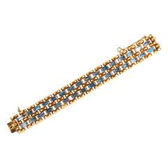 Retro Aquamarine Gold Bracelet 5