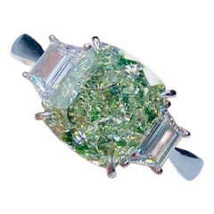Anello con diamante giallo verde di 4,20 carati certificato GIA di Emilio!
