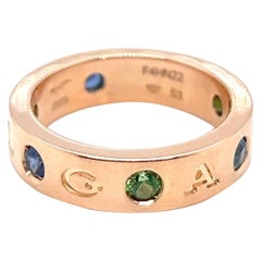 18 Karat Gold, Sapphire, Tsavorite and Diamond Ring by Bvlgari