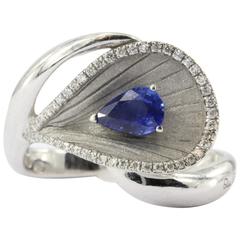 Annamaria Cammilli Premier Color Diamond and Sapphire White Gold Ring