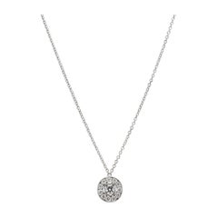 Tiffany & Co. Soleste Platinum Halo Diamond Pendant Necklace