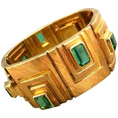 Burle Marx Modernist Tourmaline Gold Bracelet