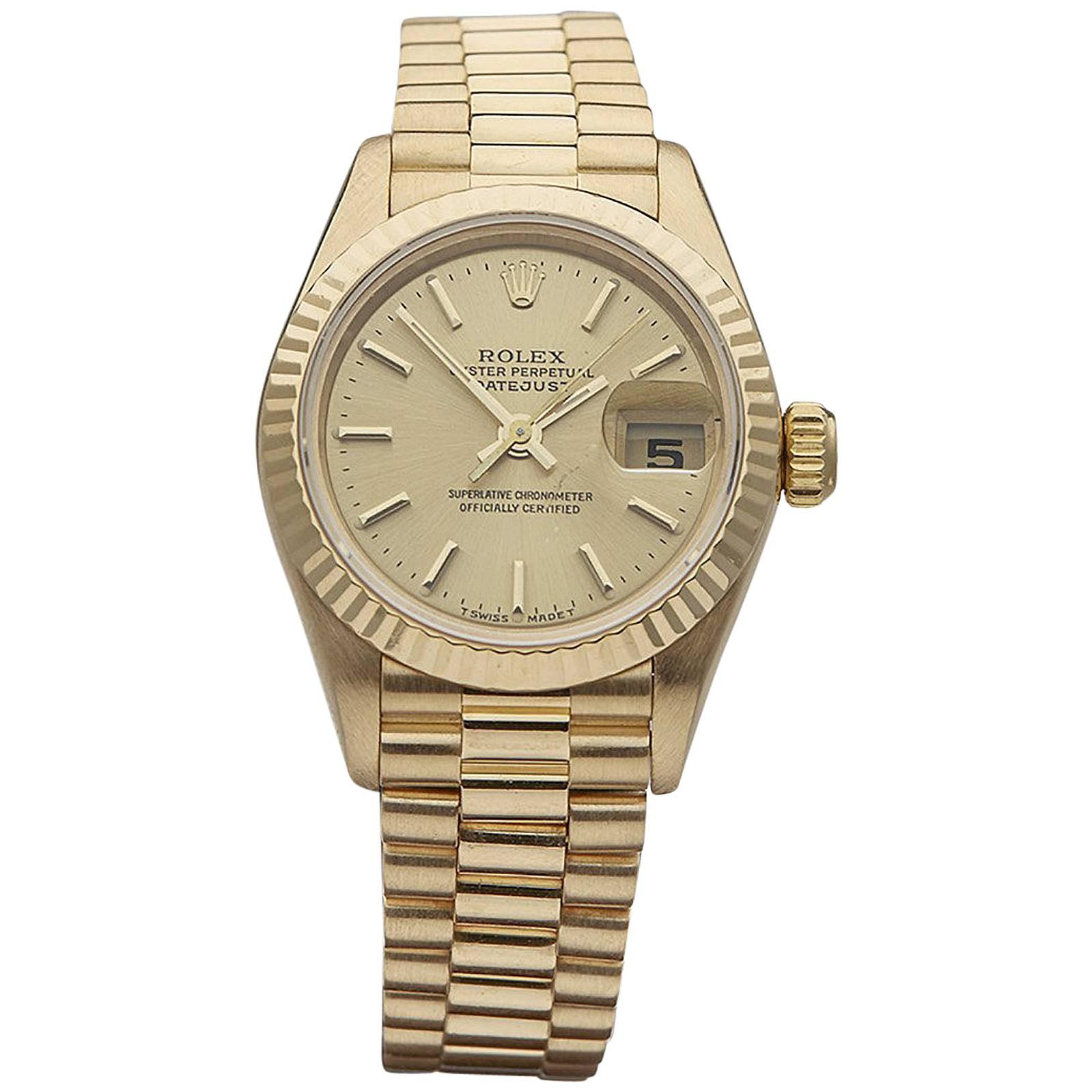 Rolex Ladies Yellow Gold Datejust Automatic Wristwatch 79178