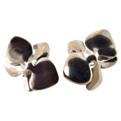 Angela Cummings, boucles d'oreilles orchidée en argent sterling n°18922