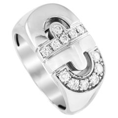 Bvlgari Parentesi 18K White Gold 0.25ct Diamond Ring