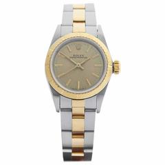 Rolex Ladies Yellow Gold Stainless Steel Oyster Perpetual Automatic Wristwatch