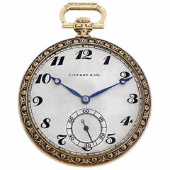 Antique Tiffany & Co.Yellow Gold Manual wind Pocket Watch