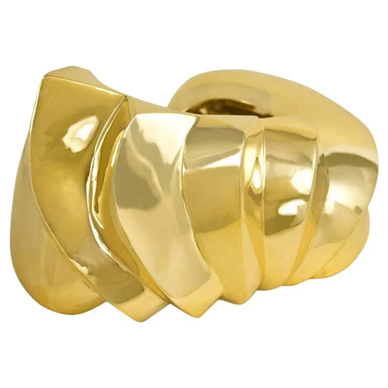 1970s Italian Gold Cuff Bracelet