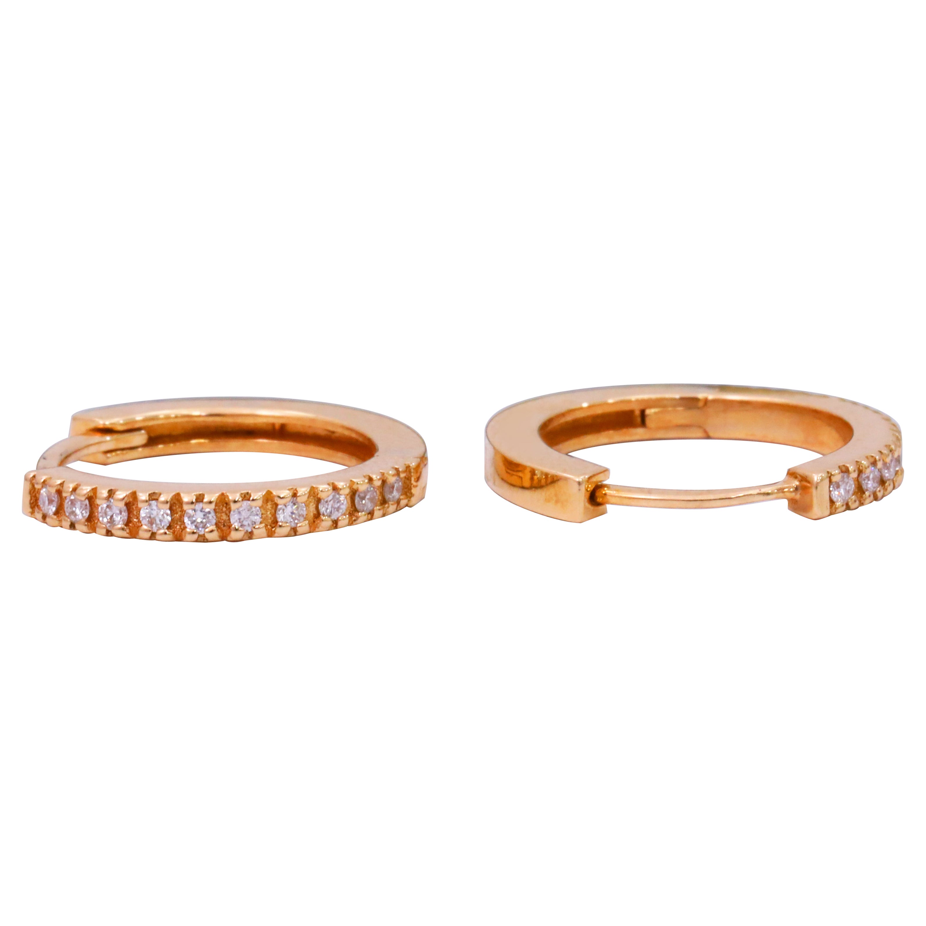Dainty Diamond Huggies Earring